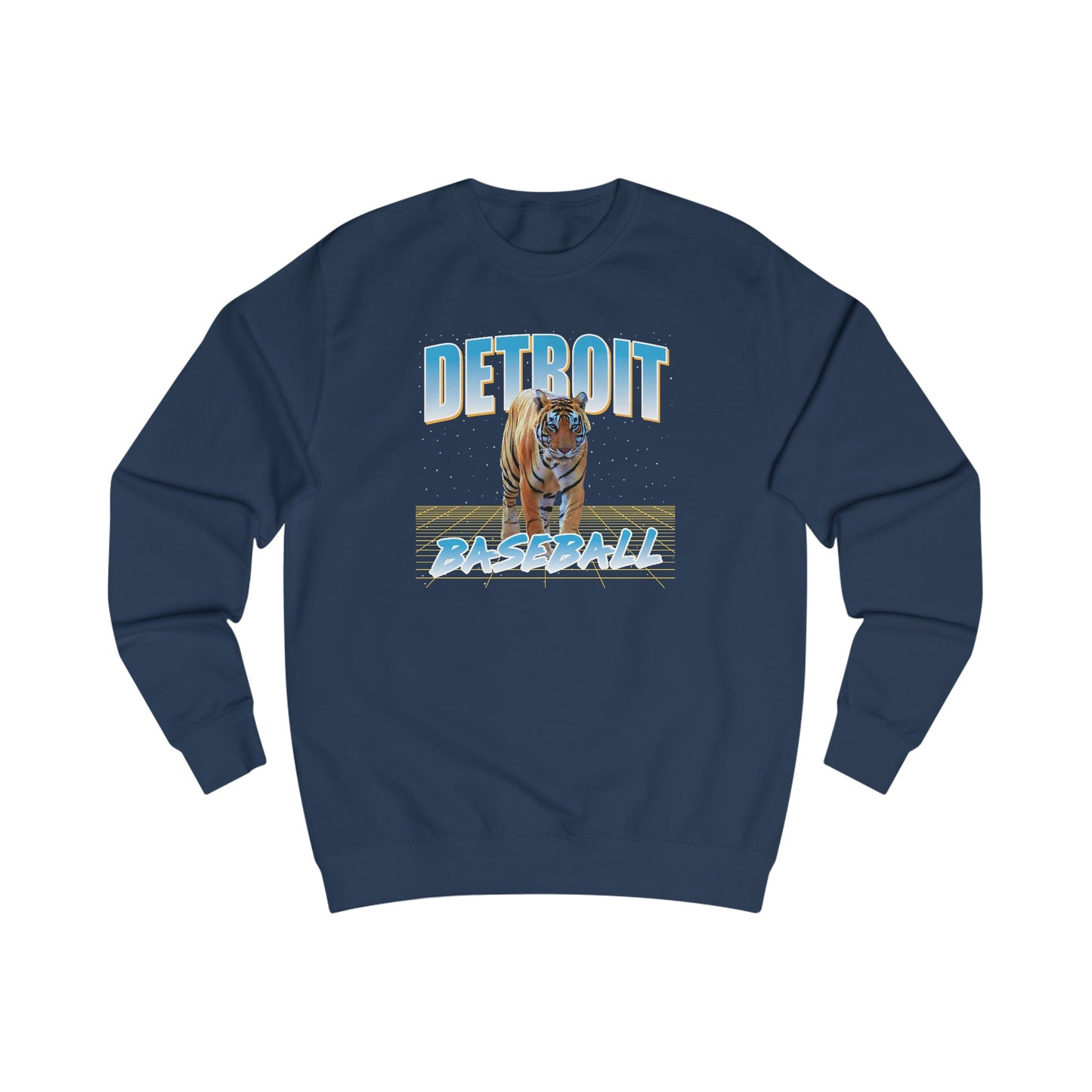 Detroit 82 Baseball Crew No Pill Sweatshirt | Downriver Clothing Apparel | Detroit Michigan | Downriver World