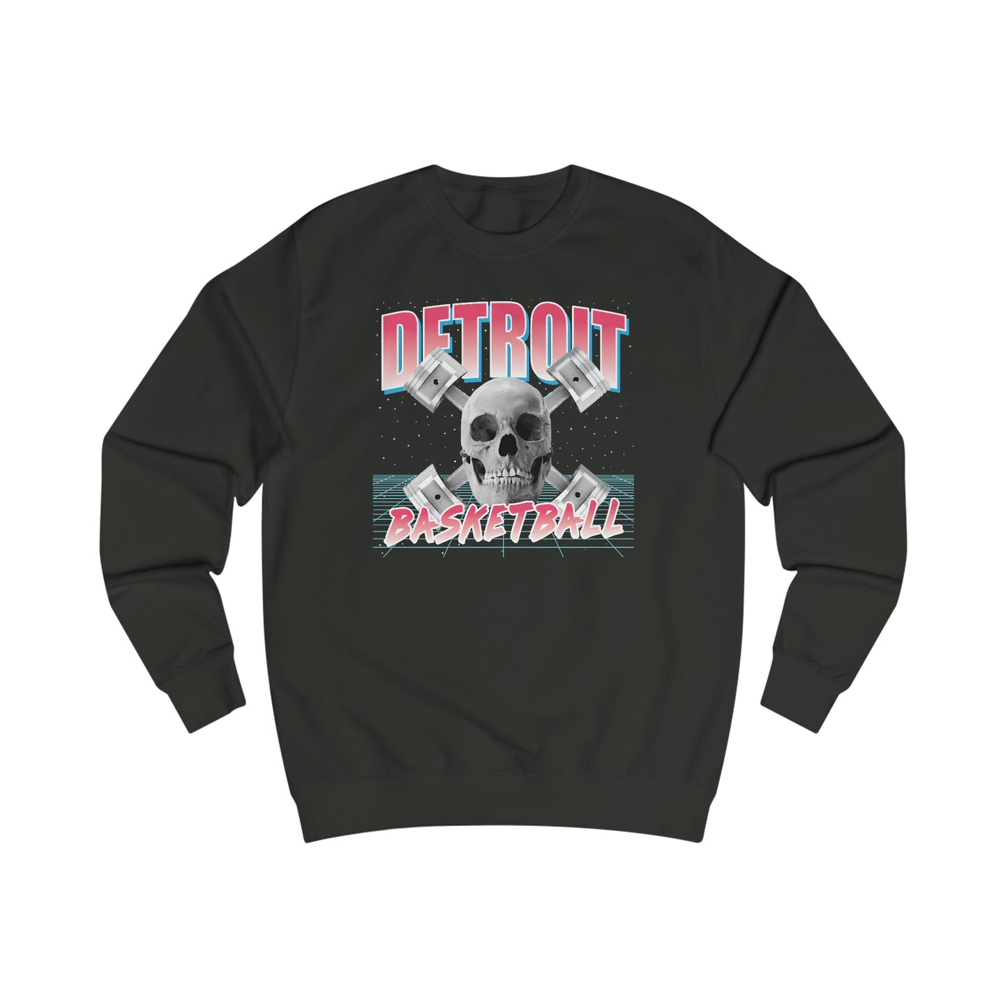 Detroit 82 Basketball Crew No Pill Sweatshirt | Downriver Clothing Apparel | Detroit Michigan | Downriver World