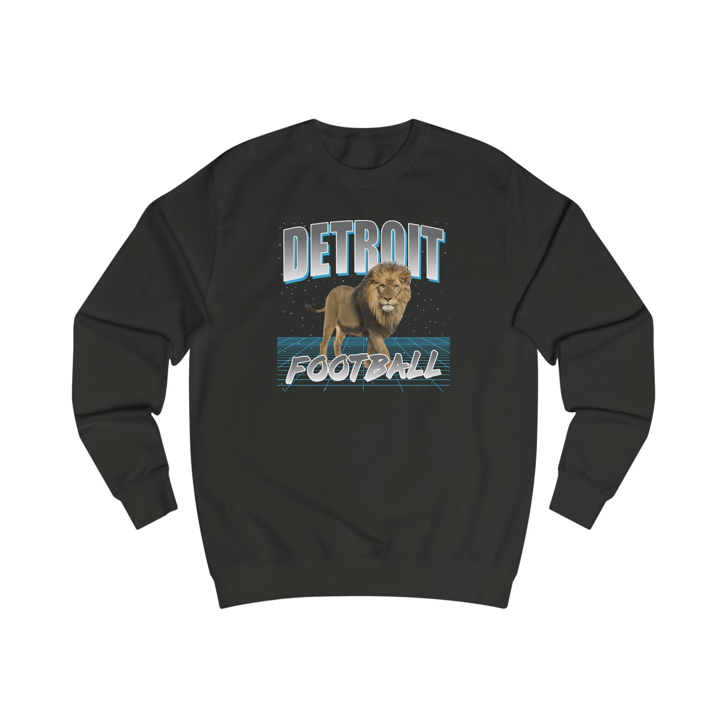 Detroit 82 Football Crew No Pill Sweatshirt | Downriver Clothing Apparel | Detroit Michigan | Downriver World