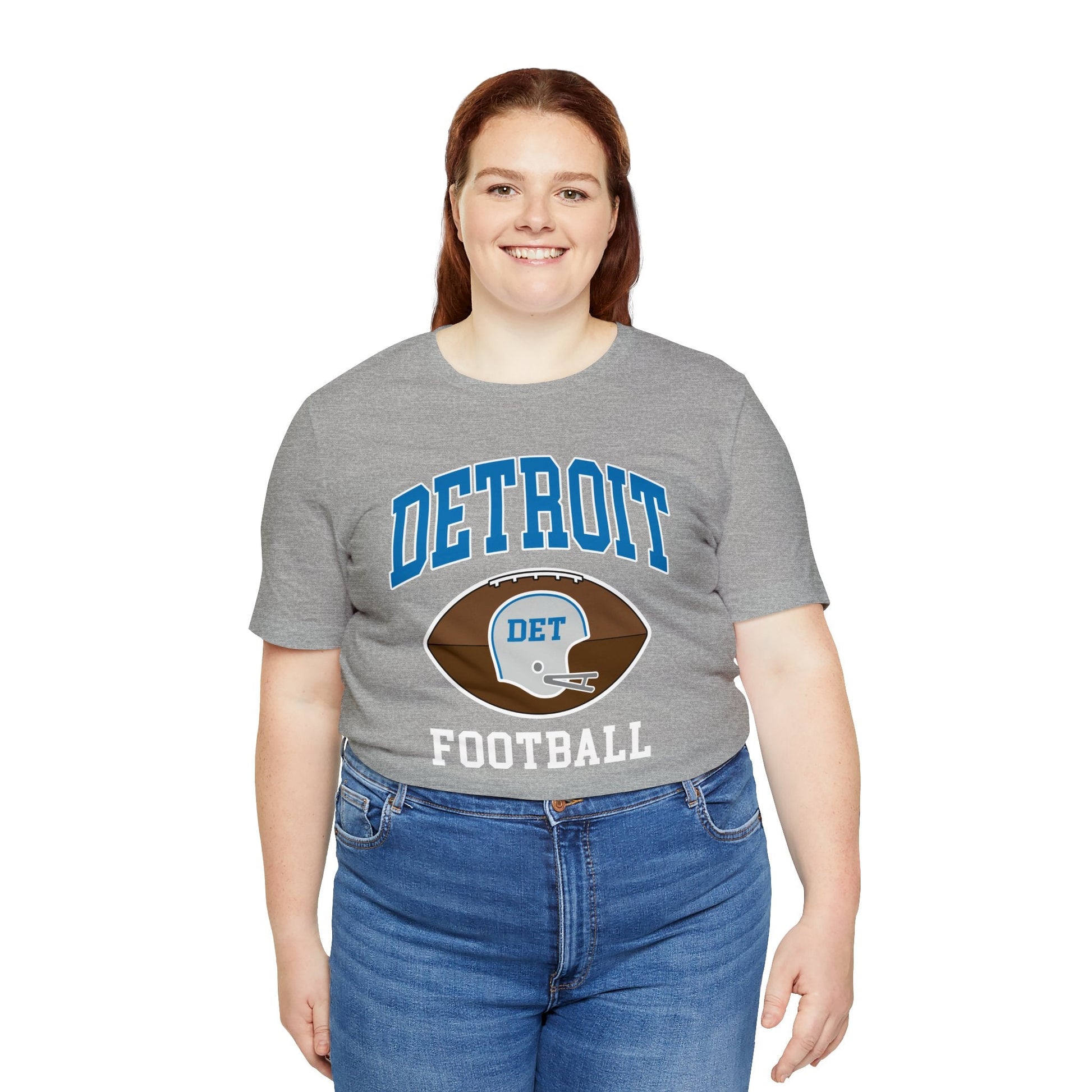 Detroit Football Helmet Soft Jersey T Shirt | Downriver Clothing Apparel | Detroit Michigan | Downriver World