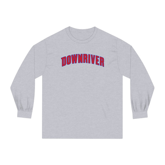 Downriver 04 Basketball Heavyweight Long Sleeve T Shirt | Downriver Clothing Apparel | Detroit Michigan | Downriver World