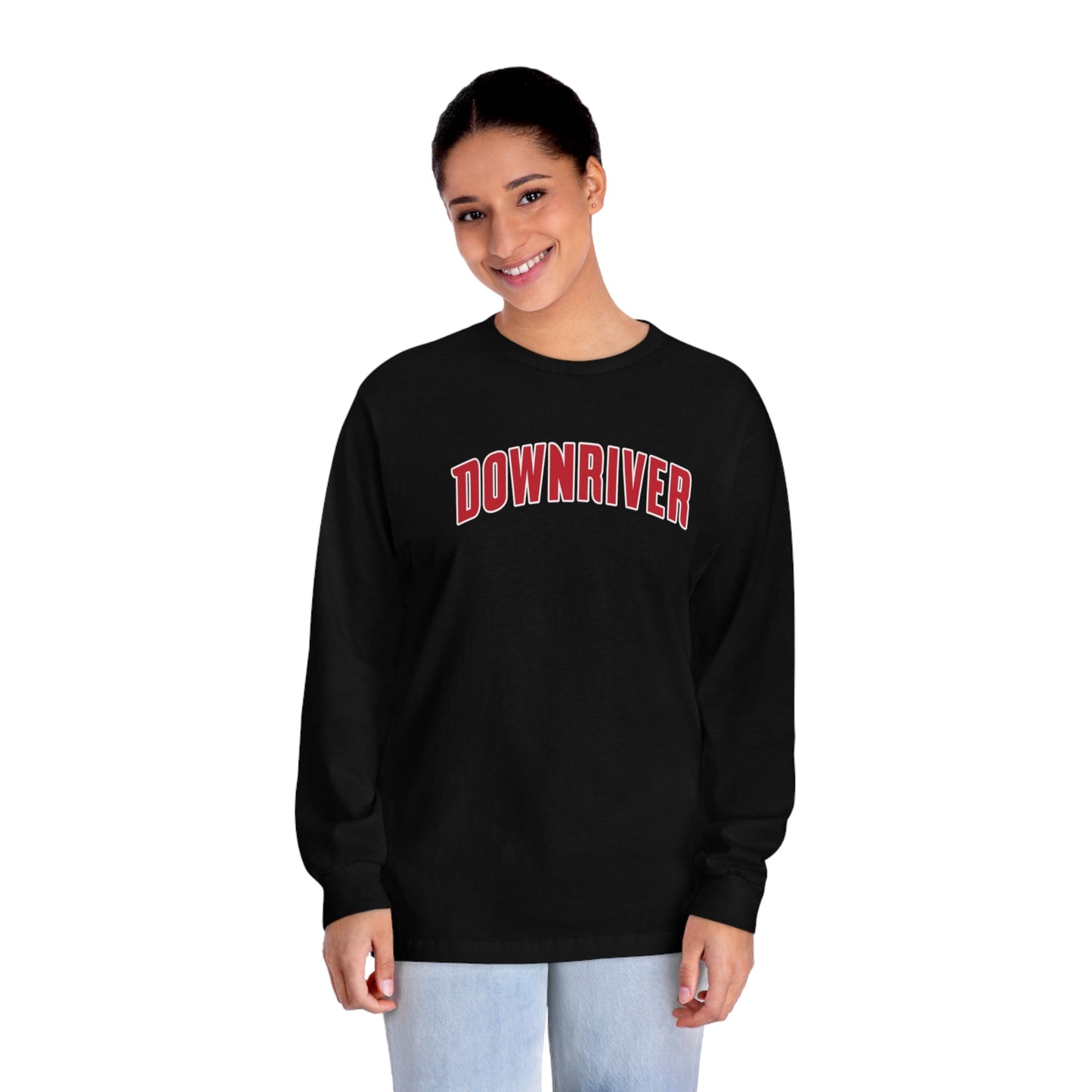 Downriver 04 Basketball Heavyweight Long Sleeve T Shirt | Downriver Clothing Apparel | Detroit Michigan | Downriver World