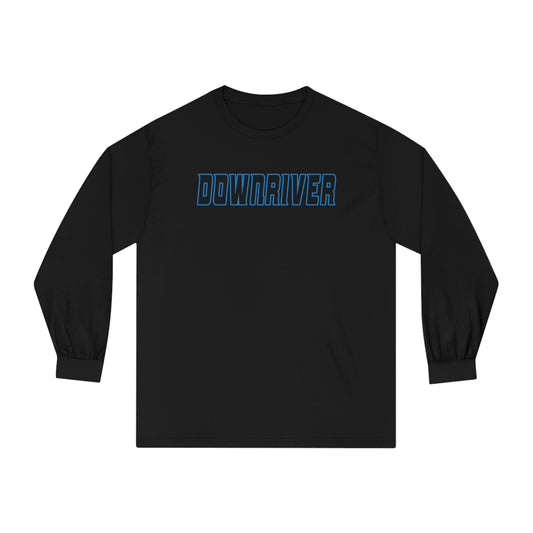 Downriver 17 Football Heavyweight Long Sleeve T Shirt | Downriver Clothing Apparel | Detroit Michigan | Downriver World