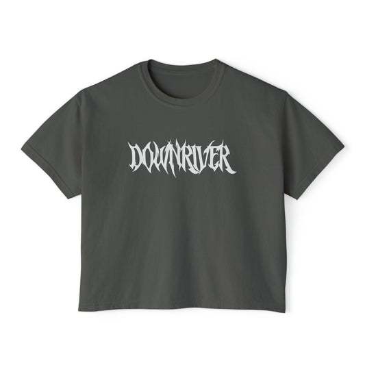Downriver 91 Death Women Crop Top Boxy T Shirt | Downriver Clothing Apparel | Detroit Michigan | Downriver World