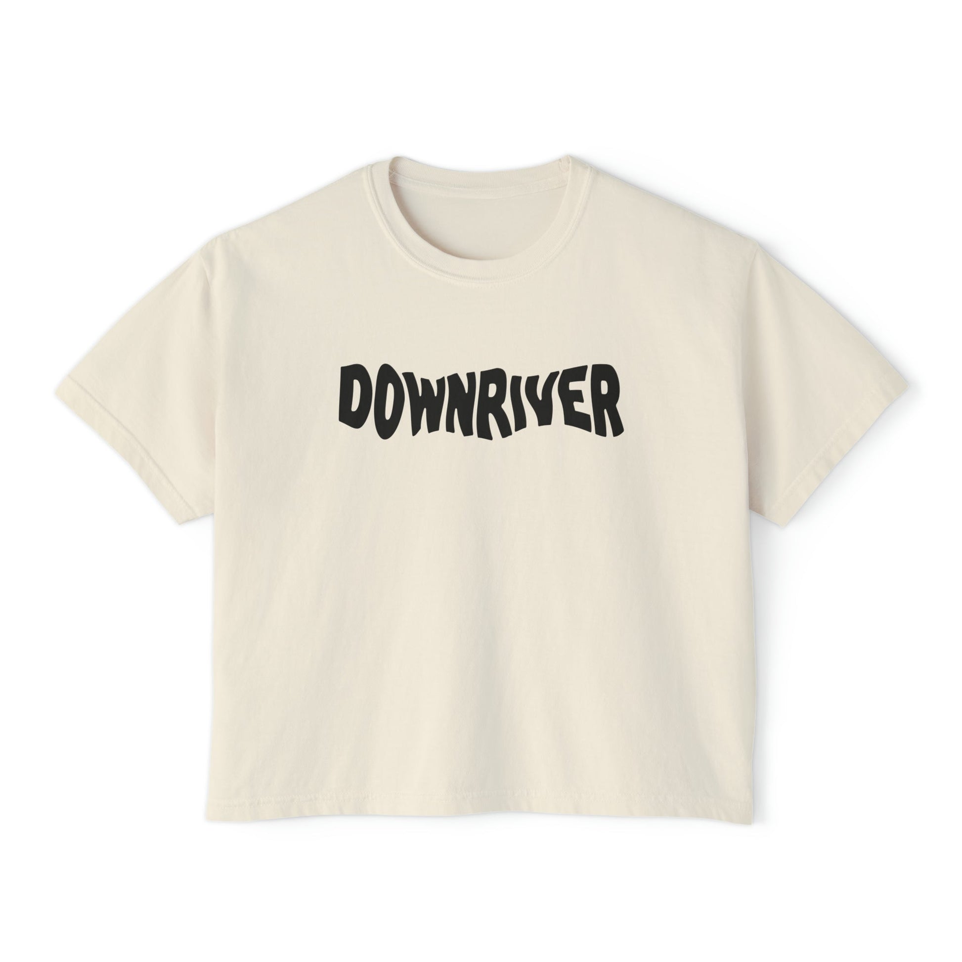Downriver 92 Nevermind Women Boxy Crop Top T Shirt | Downriver Clothing Apparel | Detroit Michigan | Downriver World