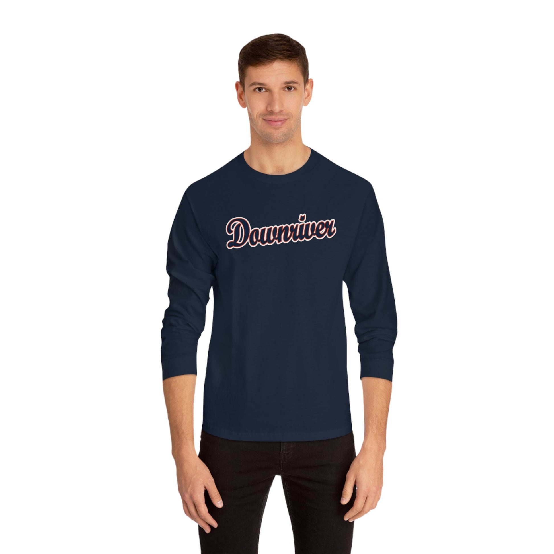 Downriver 95 Baseball Heavyweight Long Sleeve T Shirt | Downriver Clothing Apparel | Detroit Michigan | Downriver World